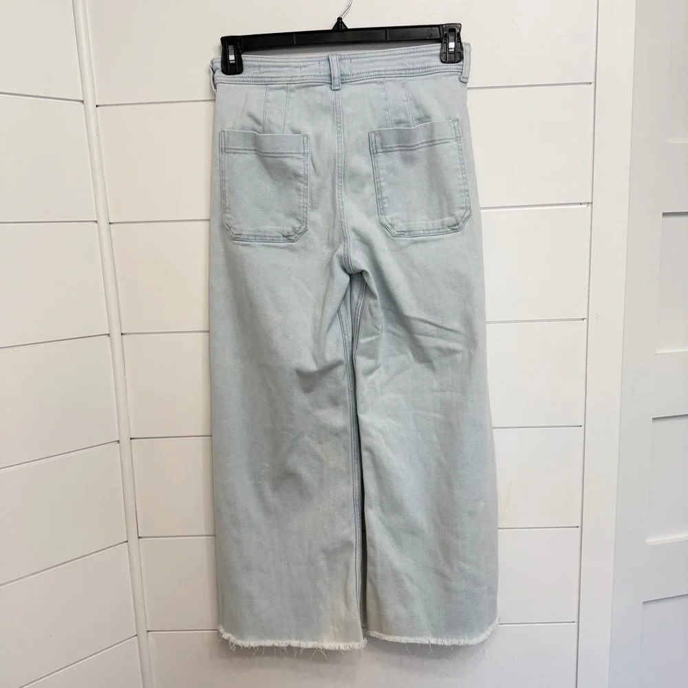 Maeve Anthropologie The Ettie High-Rise Crop Wide-Leg Jeans denim 36211 - Picture 6 of 13